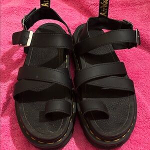Woman’s 8 Black Dr Marten Sandals